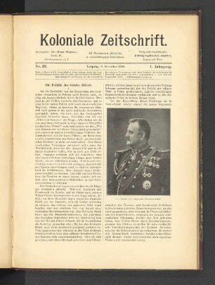 Die Politik des Grafen Bülow.