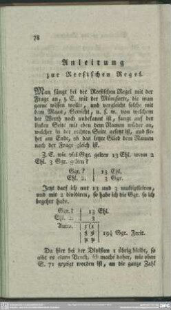 Anleitung zur Reesischen Regel