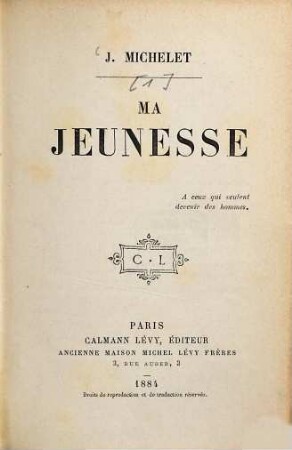 Ma jeunesse