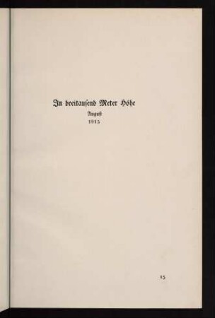 15-32, In dreitausend Meter Höhe