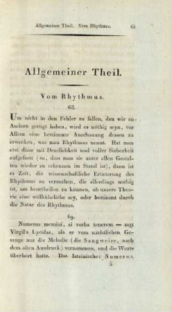 Vom Rhythmus.