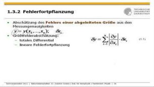 1.3 Messunsicherheit und Fehlerfortpflanzung
