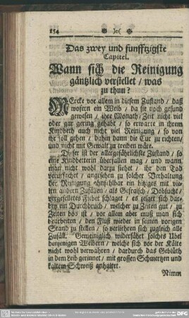 Das zwey und funfftzigste Capitel. Wann sich die Reinigung gäntzlich verstellet, was zu thun?