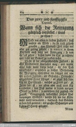 Das zwey und funfftzigste Capitel. Wann sich die Reinigung gäntzlich verstellet, was zu thun?