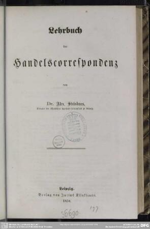 Lehrbuch der Handelscorrespondenz