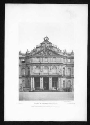 Mittelbau des Königlichen Residenzschlosses. Ansicht.