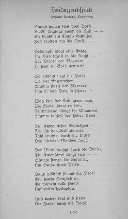 Lied/Gedicht. Heidegrabspuk.