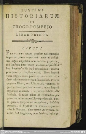 Justini Historiarum Ex Trogo Pompejo