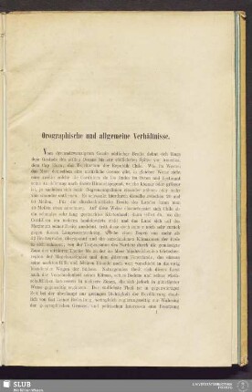 Orographische und allgemeine Verhältnisse