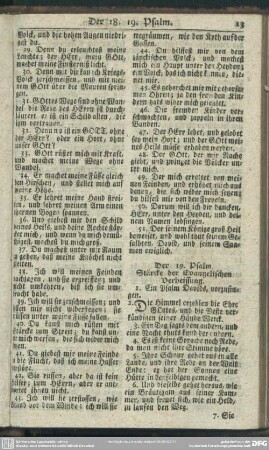 Der 19. Psalm. Stärcke der Evangelischen Verheissung