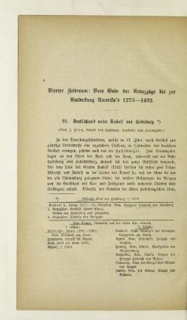 Vierter Zeitraum: Vom Ende der Kreuzzüge bis zur Entdeckung Amerika's 1273-1492