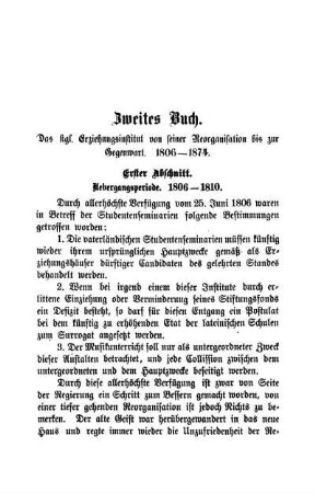 Erster Abschnitt. Uebergangsperiode. 1806-1810.