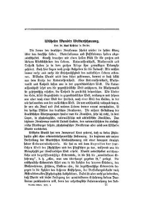 Wilhelm Wundts Weltanschaung