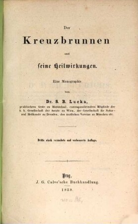 Der Kreuzbrunnen und seine Heilwirkungen