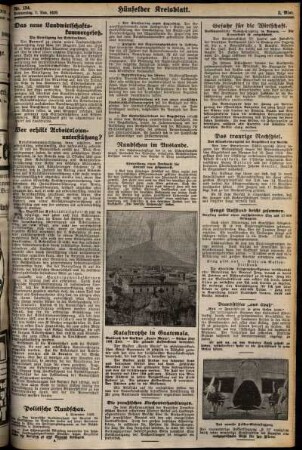 Zweite Ausgabe vom Donnerstag, den 07. November 1929.