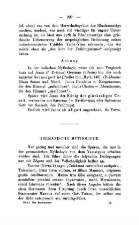 Germanische Mythologie.