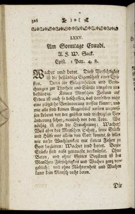 LXXV. Am Sonntage Exaudi. Epist. 1Petr.4, 8.