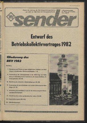 Betriebszeitung 'WF-Sender', Nr.39/1981 (2. Novemberausgabe 1981)