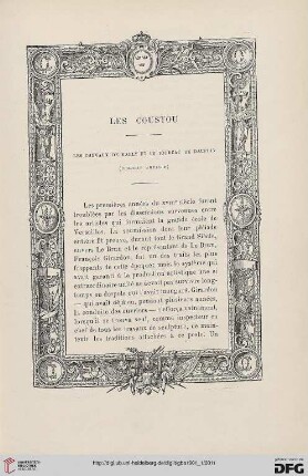 3. Pér. 25.1901: Les Coustou, 1 : les chevaux de Marly et le tombeau du Dauphin