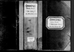 Gemmingen, evangelische Gemeinde: Standesbuch 1850-1870