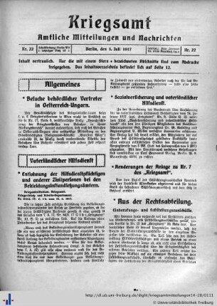 Nr. 22, 05.07.1917