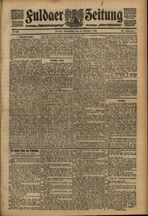 Ausgabe vom Donnerstag, den 14. Oktober 1909.