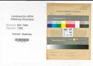 Entnazifizierung Matthias Heinen , geb. 31.05.1921 (Autoschlosser)