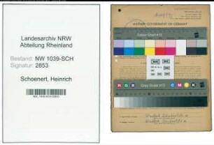 Entnazifizierung Heinrich Schoenert , geb. 19.06.1896 (Bergmann)
