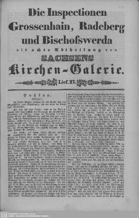 Putzkau (Beschluß), Strießen, Niska, Glaubitz : 27. Lieferung