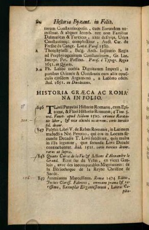 Historia Graeca Ac Romana In Folio.