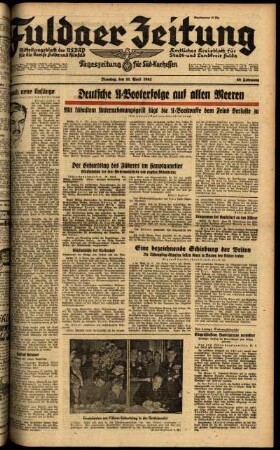 Ausgabe vom Dienstag, den 21. April 1942.