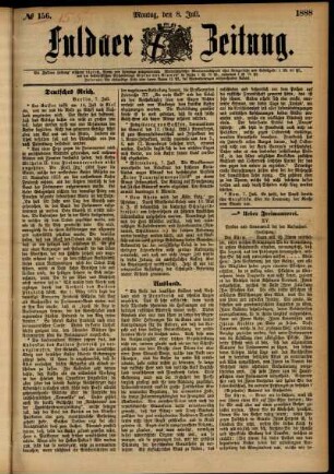 Ausgabe vom Sonntag, den 08. Juli 1888.