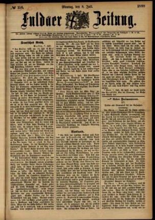 Ausgabe vom Sonntag, den 08. Juli 1888.