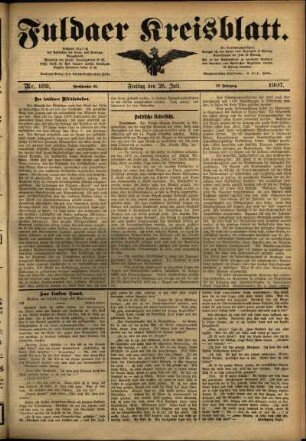 Ausgabe vom Freitag, den 26. Juli 1907.