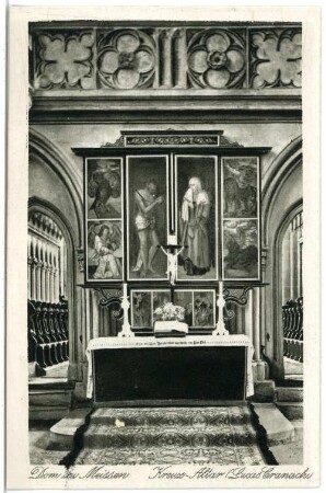 Meißen. Dom - Kreuz-Altar ( Lucas Cranach ), geschlossen