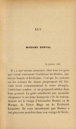 XLV Madame Dorval