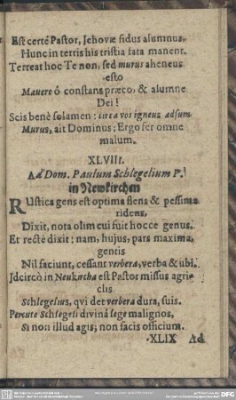 XLVIII. Ad Dom. Paulum Schlegelium