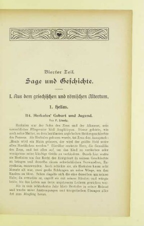 Vierter Teil. Sage und Geschichte