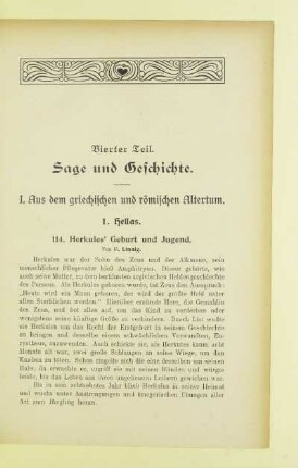 Vierter Teil. Sage und Geschichte