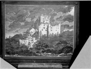 Baden-Baden Altes Schloss Radierung (17. Jahrhundert)