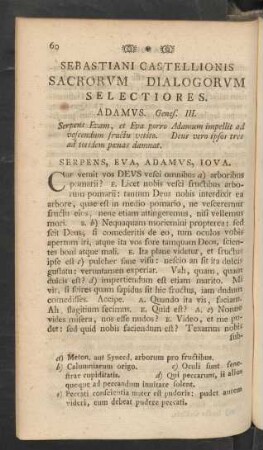 Sebastiani Castellionis Sacrorum Dialogorum Selectiores