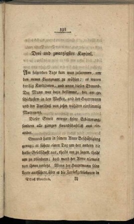 Drei und zwanzigstes Kapitel. - Vier und zwanzigstes Kapitel.