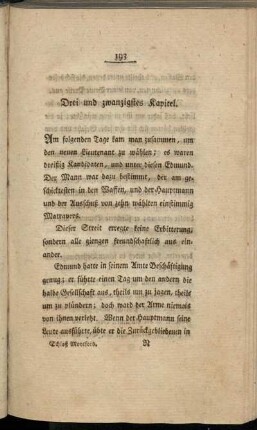 Drei und zwanzigstes Kapitel. - Vier und zwanzigstes Kapitel.