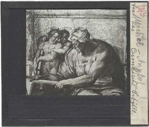 Rom, Vatikan, Sixtinische Kapelle,Michelangelo, Deckengemälde der Sixtinischen Kapelle : Cumäische Sibylle
