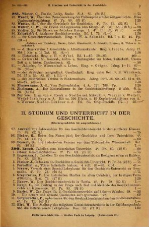 Lager-Verzeichnis ..., 40. Geschichte ; Haupt-Abteilung A: Allgemeine Geschichte und Historische Hilfswissenschaften : Inhalts-Verzeichnis umstehend