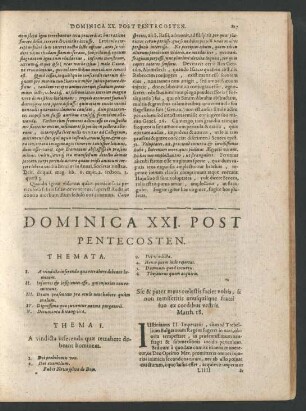 Dominica XXI. Post Pentecosten.