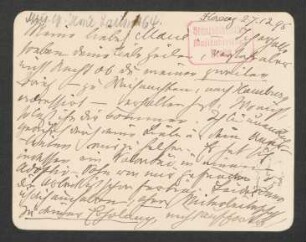 Briefkarte an Marie von Bülow : 27.12.1895