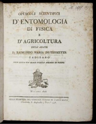 Tomo Secondo: Che contiene Il Quarto Opuscolo Intorno Al Serico Degli Antichi