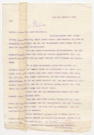 Brief an Max Pauer : 29.10.1915