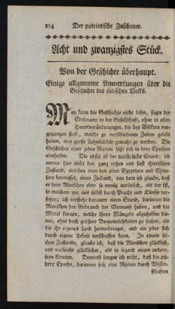 Acht und zwanzigstes Stück